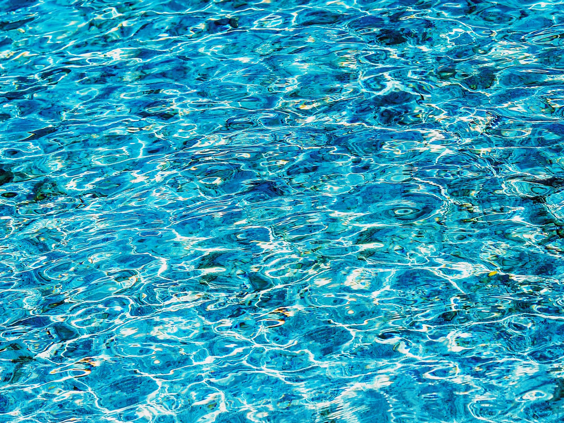 Piscina de agua turquesa limpia bajo el sol