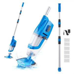VEVOR Limpiafondos Recargable Inalámbrico, 26 GPM, con pértiga extensible